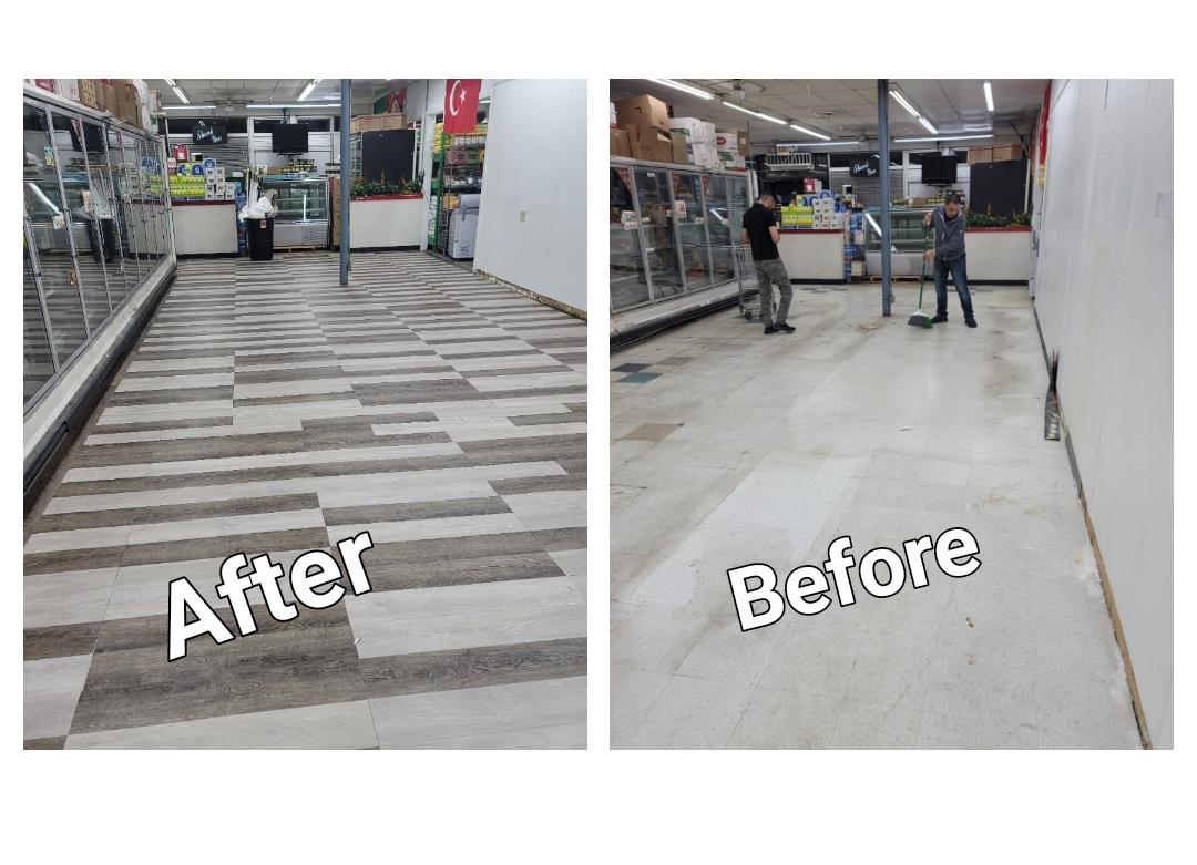 Before and after cleaning transformation