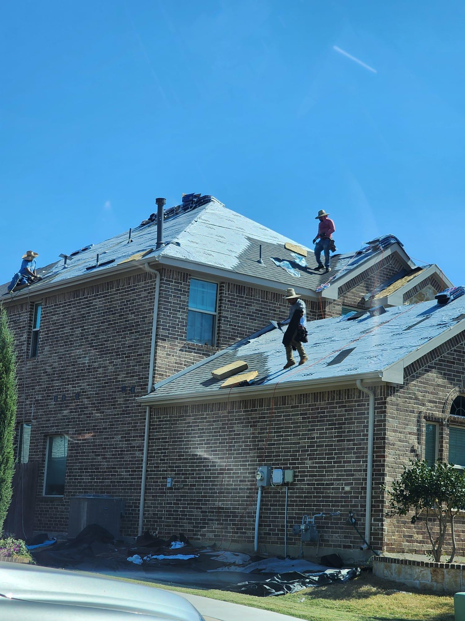 Roofing installation project